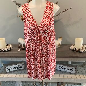 Ingrid & Isabel Red and White Floral Maternity Top